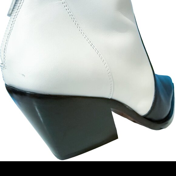 Brand New Givenchy Color Block Black and White Leather Cowboy Boots - Picture 14 of 14